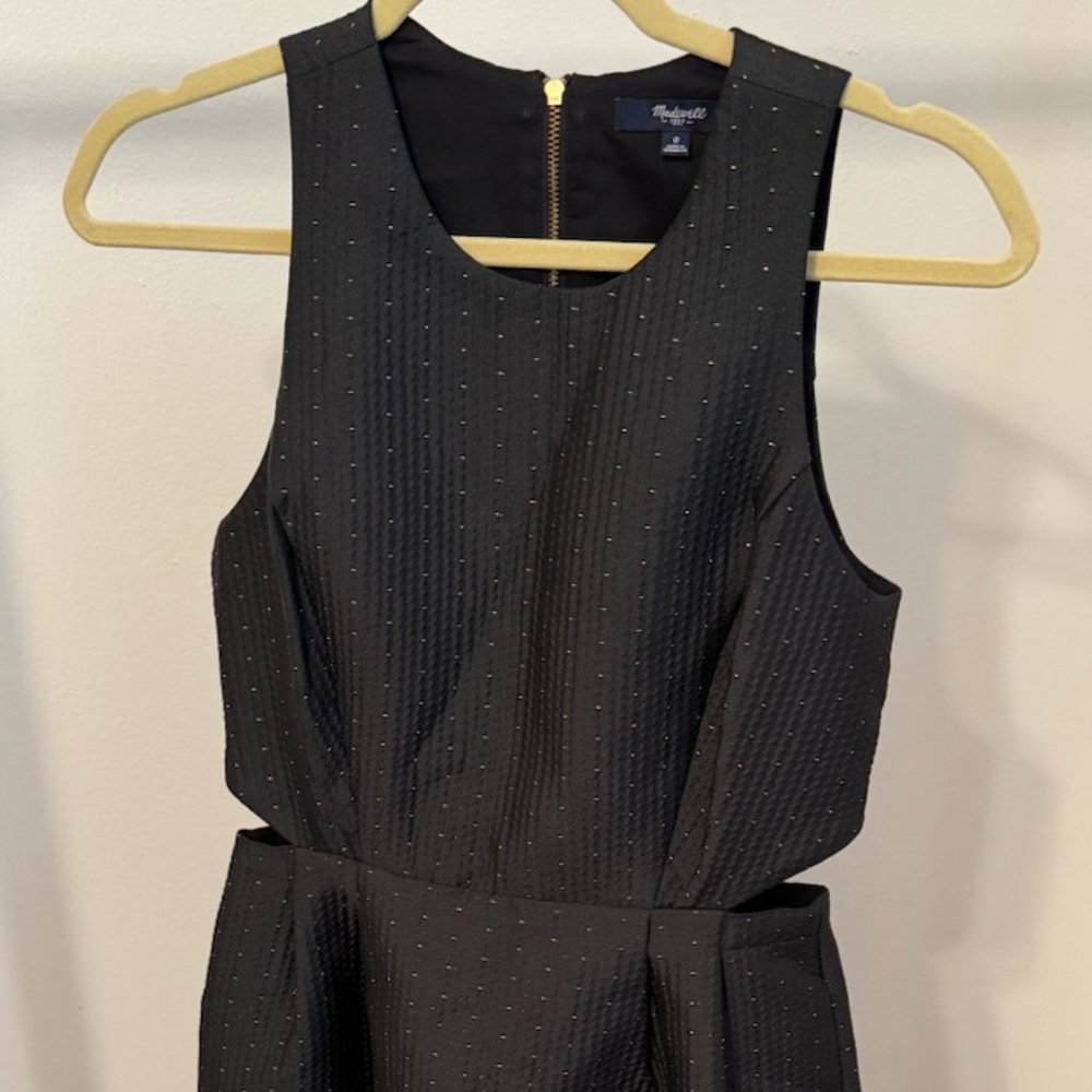 Madewell Black and Gold Dress
